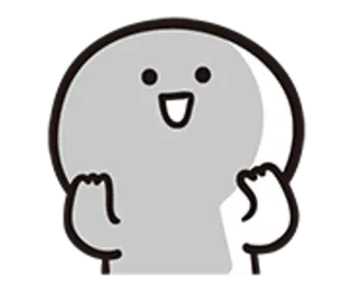 👐 Cartoon, Emoji, Blij, Personage, Leuk telegram sticker