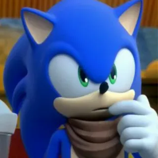🤔 Sonic the Hedgehog Соник, Ёж, Мультфильм, Размышление, Синий telegram sticker