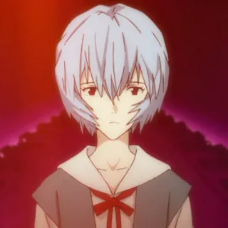📨 Rei Ayanami Neon Genesis Evangelion Аниме, Манга, Рей Аянами, Евангелион, Персонаж, Грустный whatsapp sticker
