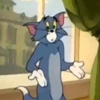😕 Tom Cat Tom and Jerry Cartone animato, Gatto, Divertente, Scioccato, Confuso whatsapp sticker
