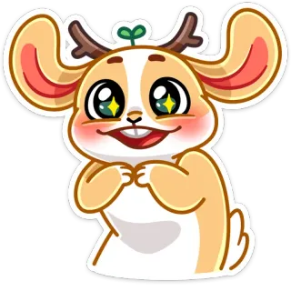 🤩 hámster, animal, lindo, dibujos animados, kawaii, adorable, pegatina, conejo telegram sticker