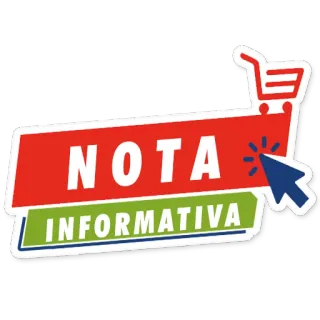 🛒 NOTA
INFORMATIVA Einkaufswagen, Hinweis, informativ, rot, grün, Cursor telegram sticker
