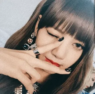 ✌️ Lisa kpop, blackpink, lisa, singer, idol, winking telegram sticker