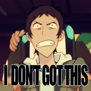 😰 I DON'T GOT THIS текст, цитата, мультфильм, раздражение, анимированный, фраза telegram sticker