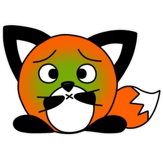 🤮 キツネ, 動物, かわいい, ステッカー, 漫画 telegram sticker