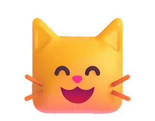 😺 kucing, emoji, anak kucing, lucu, hewan, persegi, kartun telegram sticker