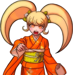 🌟 Hiyoko Saionji Danganronpa Anime, Manga, Hiyoko Saionji, Danganronpa, Personnage, Animation japonaise telegram sticker