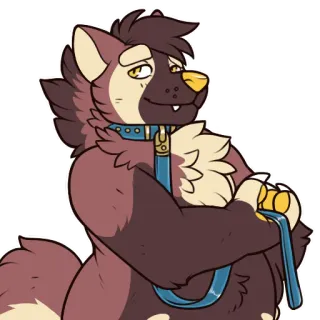 😏 Furry, Antropomórfico, Perro, Animal, Dibujo animado telegram sticker