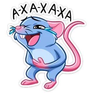 😂 AXAXAXA souris, rire, dessin animé, animal, drôle, joyeux telegram sticker