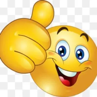 😎 Emoji, Pouce levé, Dessin animé, Positif, Joyeux, J'aime telegram sticker