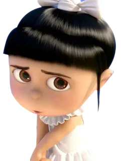☺️ Agnes Despicable Me cartoon, girl, cute, animated, movie telegram sticker
