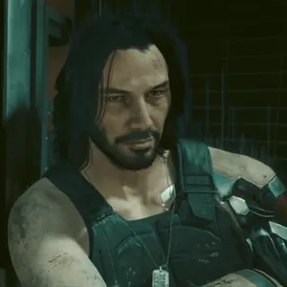 🎸 Johnny Silverhand Cyberpunk 2077 johnny silverhand, cyberpunk 2077, keanu reeves, video game, character telegram sticker
