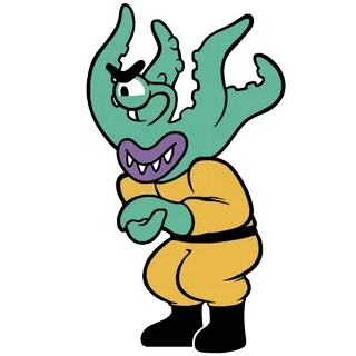 😈 monstre, dessin animé, créature, borgne, alien, drôle, personnage, illustration telegram sticker