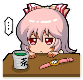 ⌚ 茶 Аниме, Чай, Милый, Часы, Расслабляющий, Цифровое искусство telegram sticker