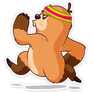 🏃‍♂️ kukang, lari, kartun, atlet, olahraga telegram sticker
