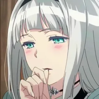 😳 アニメ, 可愛い, 女の子, 赤面, 緊張 telegram sticker