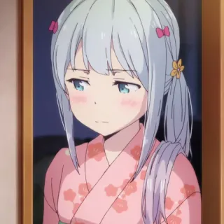 ☹️ anime, girl, cute, portrait, young, character, japanese telegram sticker