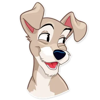 😏 chien, autocollant, animal, animal de compagnie, dessin animé, illustration telegram sticker
