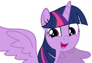 😃 Twilight Sparkle My Little Pony: Friendship Is Magic Pony, Cartoon, Animation, Freundschaft, Magie, süß, Twilight Sparkle telegram sticker