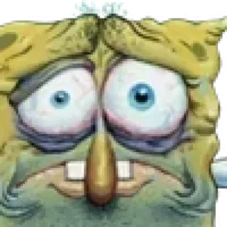 🤕 Spongebob Squarepants spongebob, squarepants, cartoon, nickelodeon, traurig, müde, meme telegram sticker
