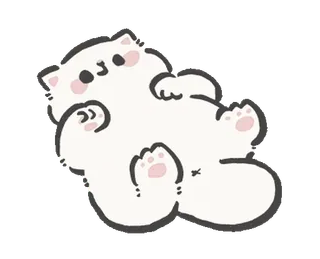 ⭐ kat, kitten, schattig, dier, cartoon, sticker telegram sticker