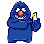 📸 怪物, 卡通, 中指, 粗鲁, 冒犯 whatsapp sticker