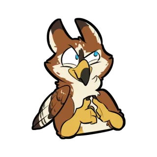 😈 cartoon, furry, animal, bird, funny telegram sticker