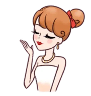💁 desenho animado, mulher, beijo, garota, fofa telegram sticker