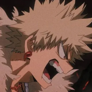 🖕 Bakugo My Hero Academia Bakugo, My Hero Academia, Anime, Manga, Marah, Berteriak telegram sticker