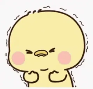 ⭐ bebek, kartun, emoji, imut, kedinginan, menggigil telegram sticker