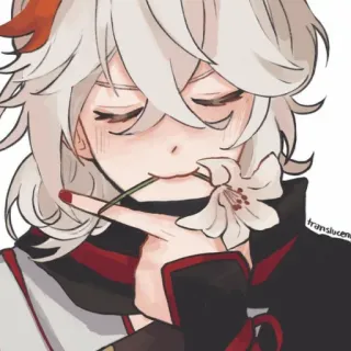 🌹 Kazuha Genshin Impact Anime, Kazuha, Genshin Impact, Fleur, Personnage, Jeu vidéo telegram sticker