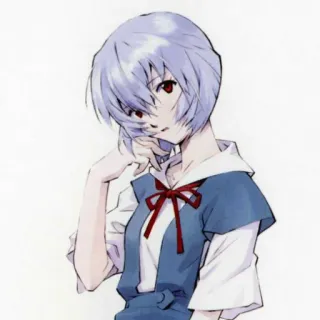 📓 Rei Ayanami Neon Genesis Evangelion Anime, Weiblich, Charakter, Porträt, Rei Ayanami, Evangelion whatsapp sticker