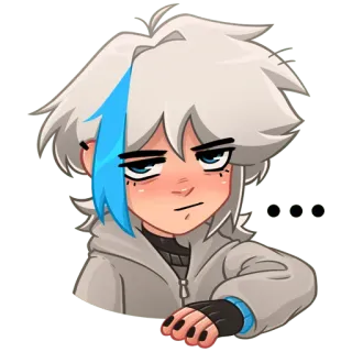 😐 anime, cartoon, character, avatar, digital art telegram sticker