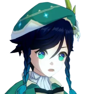😦 Venti Genshin Impact Anime, Video game, Genshin Impact, Venti, Personagem telegram sticker