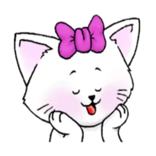 😊 chat, chaton, animal, mignon, dessin animé, autocollant telegram sticker