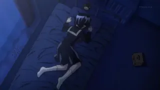 🛏 animé, dormir, fille, lit, nuit telegram sticker