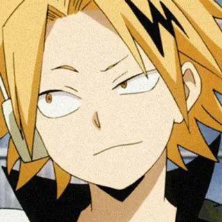 😏 Denki Kaminari My Hero Academia anime, my hero academia, denki kaminari, kaminari, cartoon, character telegram sticker