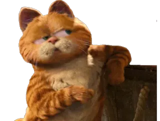 😕 Garfield cat, orange, cartoon, garfield telegram sticker
