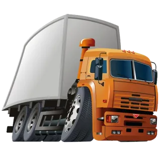 😎 грузовик, автомобиль, транспорт, груз, доставка telegram sticker
