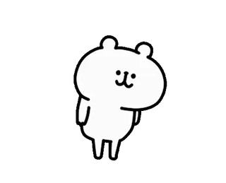 💨 lindo, oso, dibujos animados, animal, blanco, simple telegram sticker