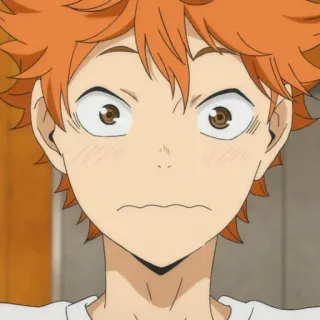 🏐 Hinata Haikyuu!! Hinata, Haikyuu!!, anime, manga, shocked, surprised telegram sticker