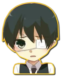 😥 Anime, Manga, Personaje, Tuerto, Lindo telegram sticker