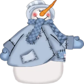 🙂 muñeco de nieve, invierno, fiesta, nieve, lindo, dibujos animados telegram sticker