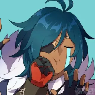 🥲 Kaeya Genshin Impact Anime, Jeu, Personnage, Kaeya, Genshin Impact whatsapp sticker