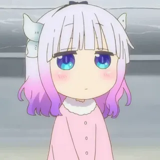 💕 Kanna Kamui Miss Kobayashi's Dragon Maid Anime, Kanna Kamui, Chibi, Carino, Dragon Maid telegram sticker
