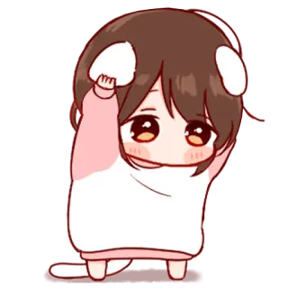 💞 Anime, Kawaii, Lindo, Chica, Chibi whatsapp sticker