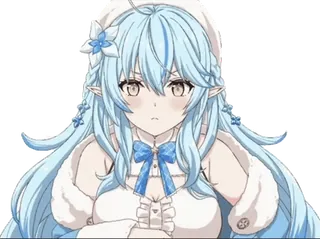 🫵 Gadis anime, Peri, Rambut biru muda, Musim dingin, Imut, Anime, Stiker whatsapp sticker