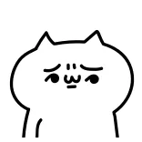 👀 chat, autocollant, triste, mignon, animal, kawaii whatsapp sticker