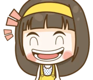 😀 Dessin animé, Mignon, Fille, Anime, Joyeux telegram sticker