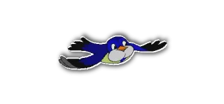 🦆 鳥, ステッカー, 漫画, 青, 飛行 telegram sticker